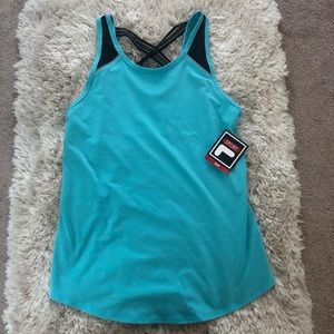 NWT Fila size XS blue workout tank